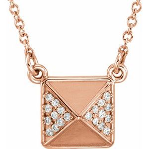 Ladies Natural Diamond 16 1/ Necklace (I1, G-H) — 14K Rose Gold