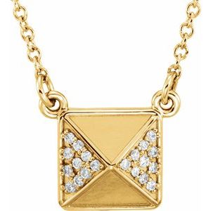 Ladies Natural Diamond 16 1/ Necklace (I1, G-H) — 14K Yellow Gold