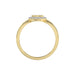 10K Yellow Gold Round Diamond Halo Ring With Nugget Design For Women. A Sparkling And Elegant 0.20 Ct Fine Jewelry Ring Perfect For Gifting.
