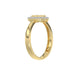 10K Yellow Gold Round Diamond Halo Ring With Nugget Design For Women. A Sparkling And Elegant 0.20 Ct Fine Jewelry Ring Perfect For Gifting.
