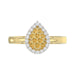 LADIES RING 0.20CT ROUND DIAMOND 10K YELLOW GOLD