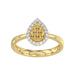 LADIES RING 0.20CT ROUND DIAMOND 10K YELLOW GOLD