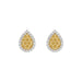 10K Yellow Gold 0.20Ct Ladies Halo Earrings With Nugget Design And Round Diamond Sparkle. A Modern Fine Jewelry Piece Ideal For Gifting Or Daily Wear.