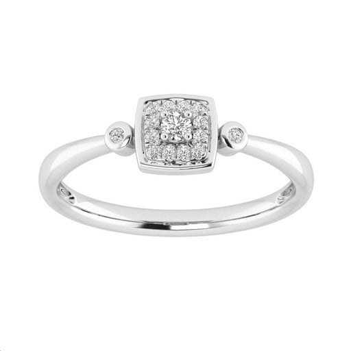 Ladies 0.10Ct Round Diamond Sterling Silver White Cluster Ring � Fashion Or Engagement Jewelry Gift
