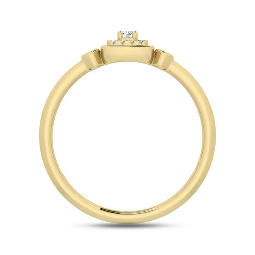 LADIES RING 0.10CT ROUND DIAMOND 10K YELLOW GOLD