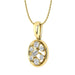 LADIES PENDANT WITH CHAIN 0.20CT ROUND/BAGUETTE DIAMOND 10K YELLOW GOLD