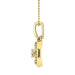 LADIES PENDANT WITH CHAIN 0.20CT ROUND/BAGUETTE DIAMOND 10K YELLOW GOLD