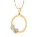 LADIES PENDANT WITH CHAIN 0.25CT ROUND DIAMOND 10K YELLOW GOLD