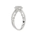 Adies 0.25Ct Round Diamond Sterling Silver White Promise Ring � Halo Oval Design With Split Shank, Elegant Women�S Jewelry