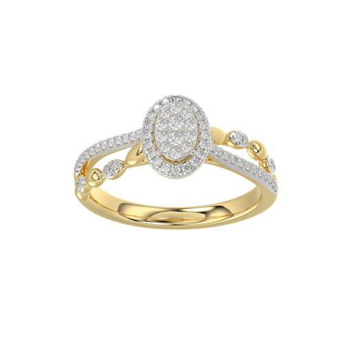 LADIES RING 0.25CT ROUND DIAMOND 10K YELLOW GOLD