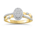LADIES RING 0.25CT ROUND DIAMOND 10K YELLOW GOLD