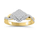 LADIES RING 0.25CT ROUND DIAMOND 10K YELLOW GOLD