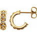 Ladies Natural Diamond 10.73 mm Hoop Earrings (I1, G-H) — 14K Yellow Gold