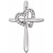 Ladies Natural Diamond Heart Cross Pendant (I1, G-H) — Sterling Silver