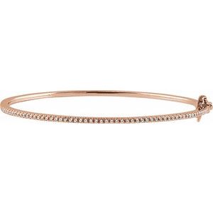 Ladies Natural Diamond Pavé Bracelet (I1, H+) — 14K Rose Gold