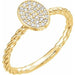 Ladies Natural Diamond Cluster Ring (I1, G-H) — 14K Yellow Gold
