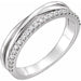 Ladies Natural Diamond Criss-Cross Ring (I1, G-H) — Sterling Silver