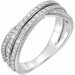 Ladies Natural Diamond Criss-Cross Ring (I1, G-H) — Sterling Silver
