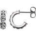 Ladies Natural Diamond 10.73 mm Hoop Earrings (Si2-Si3, G-H) — Platinum