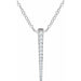 Ladies Natural Diamond Graduated Bar Necklace (I1, H+) — 14K White Gold