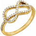 Ladies Natural Diamond Knot Ring (I1, G-H) — 14K Yellow Gold
