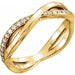 Ladies Natural Diamond Infinity-Inspired Ring (I1, G-H) — 14K Yellow Gold
