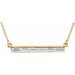 Ladies Natural Diamond Bar Necklace (SI2-SI3, GHI) — 14K Yellow Gold