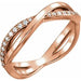 Ladies Natural Diamond Infinity-Inspired Ring (I1, G-H) — 14K Rose Gold