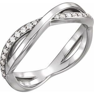 Ladies Natural Diamond Infinity-Inspired Ring (SI2-SI3, G-H) — Platinum