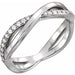 Ladies Natural Diamond Infinity-Inspired Ring (I1, G-H) — Sterling Silver