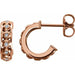 Ladies Natural Diamond 10.73 mm Hoop Earrings (I1, G-H) — 14K Rose Gold