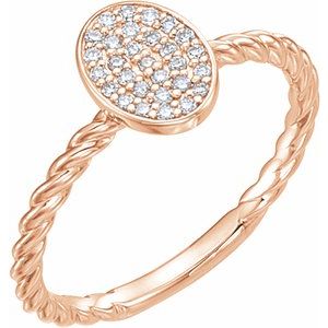 Ladies Natural Diamond Cluster Ring (I1, G-H) — 14K Rose Gold