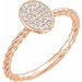 Ladies Natural Diamond Cluster Ring (I1, G-H) — 14K Rose Gold