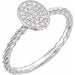 Ladies Natural Diamond Cluster Ring (I1, G-H) — Sterling Silver