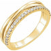Ladies Natural Diamond Criss-Cross Ring (I1, G-H) — 14K Yellow Gold