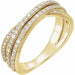 Ladies Natural Diamond Criss-Cross Ring (I1, G-H) — 14K Yellow Gold