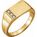 Ladies Natural Diamond Signet Ring (I1, G-H) — 14K Yellow Gold