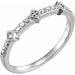 Ladies Natural Diamond Stackable Ring (I1, H+) — 14K White Gold