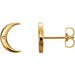Ladies Natural Diamond Crescent Earrings (I1, G-H) — 14K Yellow Gold