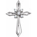 Ladies 14K Yellow/ Natural Diamond Cross Pendant (Si1, G-H) — 14K White Gold