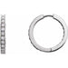 Ladies Natural Diamond Inside-Outside 18 mm Hoop Earrings (I1, G-H) — Platinum