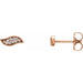 Ladies Natural Diamond Earrings — 14K Rose Gold