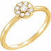 Ladies Natural Diamond Stackable Ring — 14K Yellow Gold