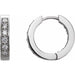 Ladies Natural Diamond Inside-Outside 18 mm Hoop Earrings (I1, G-H) — Sterling Silver