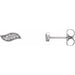 Ladies Natural Diamond Earrings — Sterling Silver