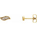 Ladies Natural Diamond Earrings — 14K Yellow Gold
