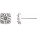 Ladies Natural Diamond Earrings — Platinum