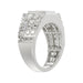 �Elegant Men�S Fashion Ring 0.10Ct Round Diamond Sterling Silver White Luxury Statement Jewelry For Men