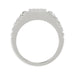 �Elegant Men�S Fashion Ring 0.10Ct Round Diamond Sterling Silver White Luxury Statement Jewelry For Men