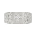�Elegant Men�S Fashion Ring 0.10Ct Round Diamond Sterling Silver White Luxury Statement Jewelry For Men
